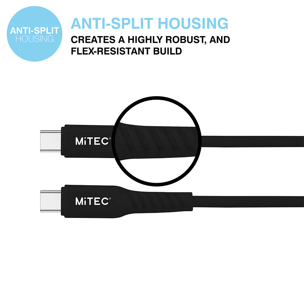 MiTEC TypeC to TypeC 1M Cable Black - Image 3