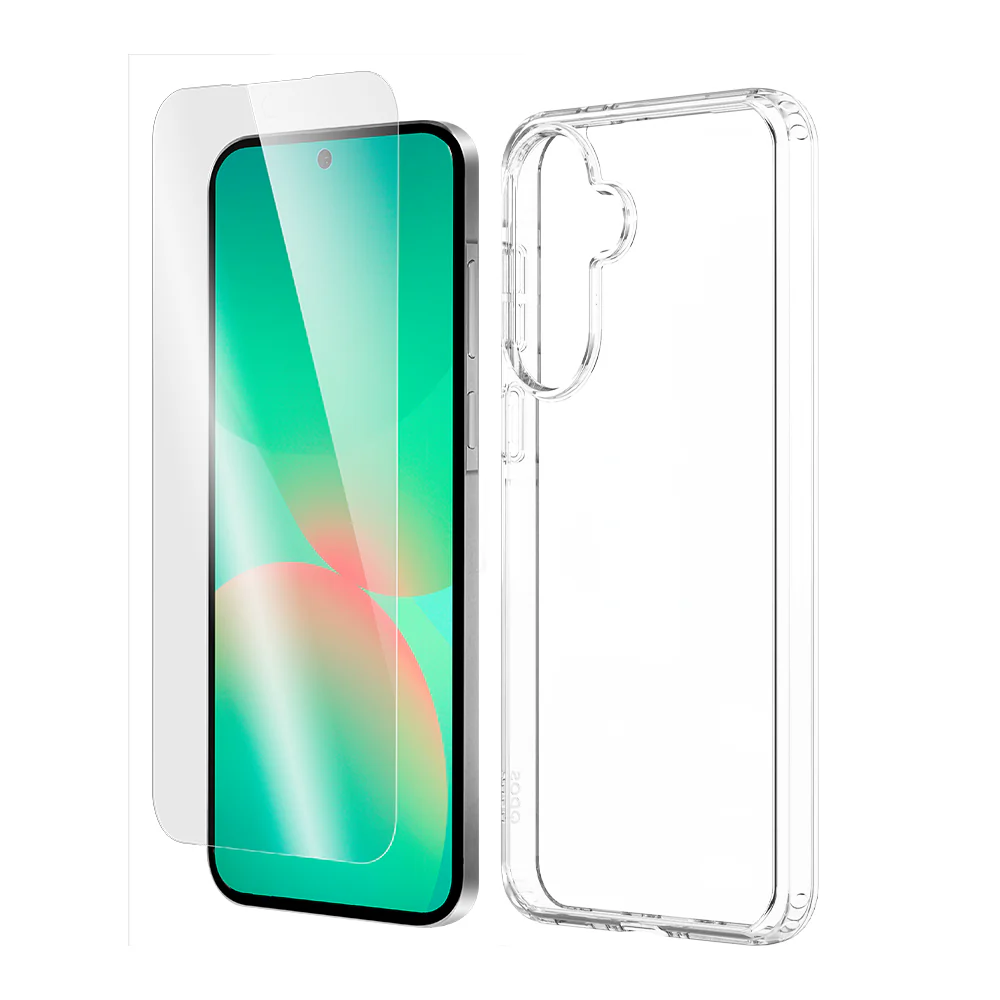 QDOS Dual Defence Case Bundle Samsung Galaxy A57 Clear